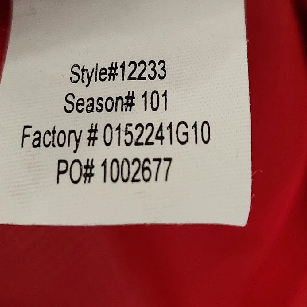 The North Face Rain Jacket‎ Mens Medium Red Full Zip Hooded Windbreaker Packable